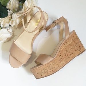 Nine West • Nude Platform Wedges